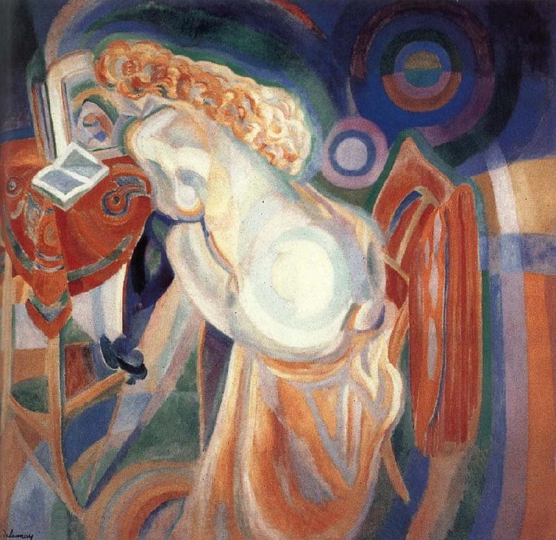 Delaunay, Robert The nude female is reading Spain oil painting art